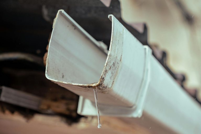 Water Drops in Gutter